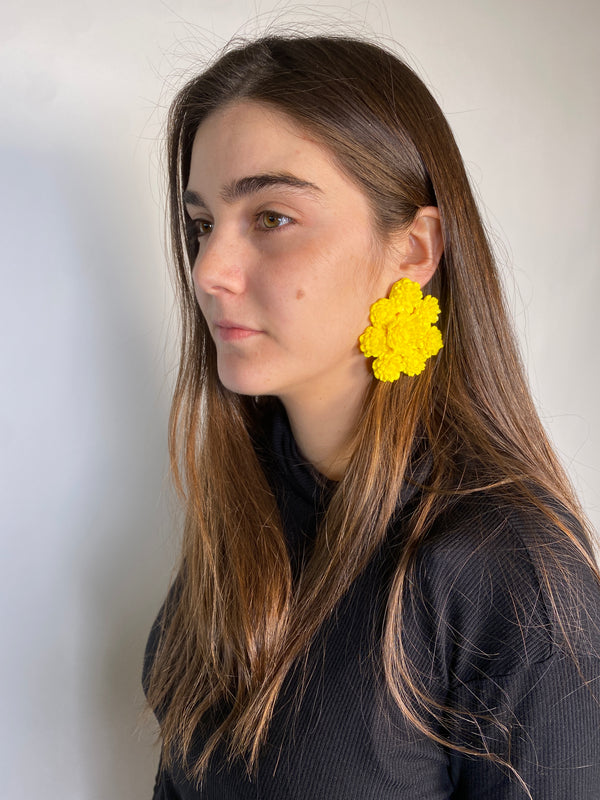 Aros Flor Amarillo