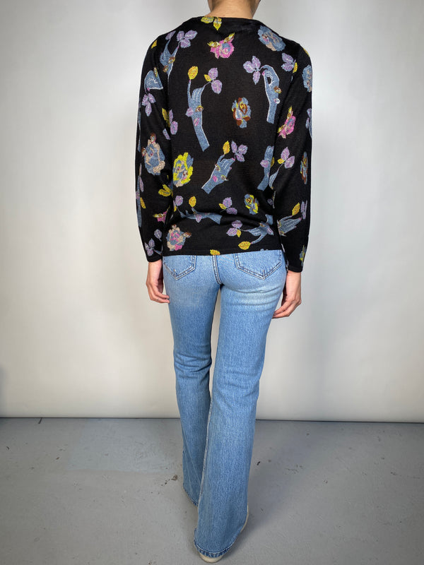 Sweater Delgado Fibras Metalizadas