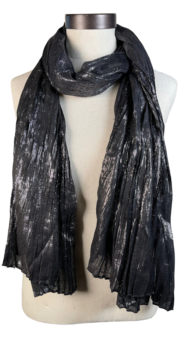 Pañuelo Negro Diseño Metalizado
