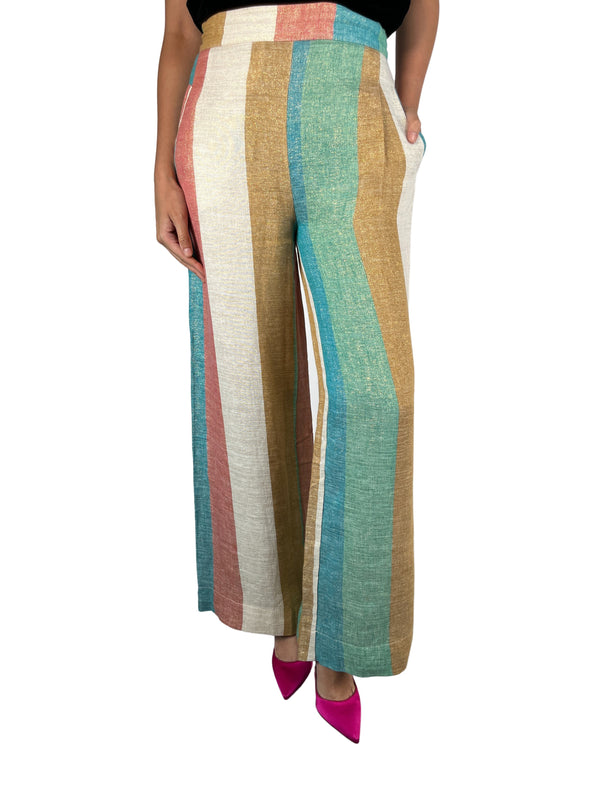 Pantalón Lino Fibras Metalizadas