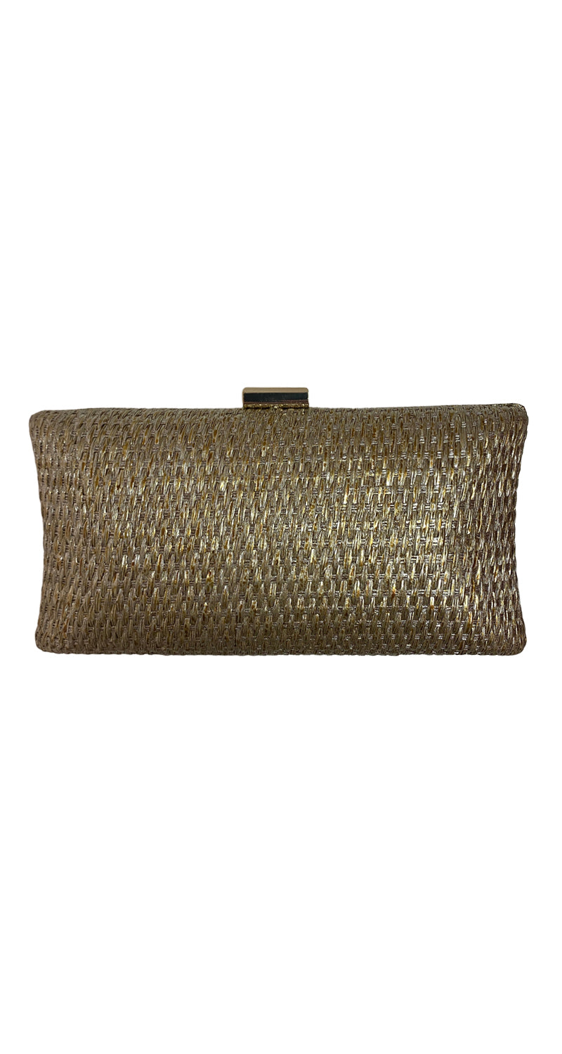 Clutch Tejido Dorado