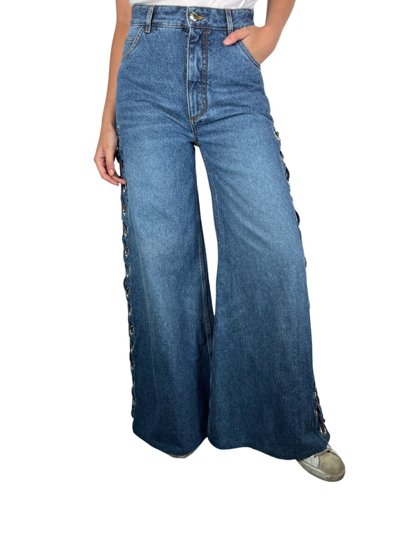 Jeans Trenzado Lateral