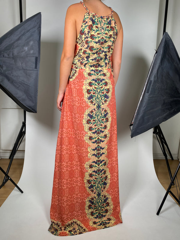 Vestido Multicolor Sin Mangas Con Tirantes