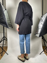 Chaqueta Negra Cinturón