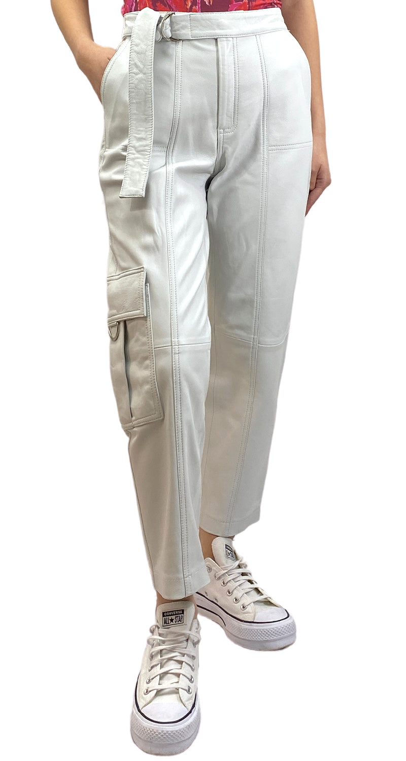 Pantalón Cuero Blanco