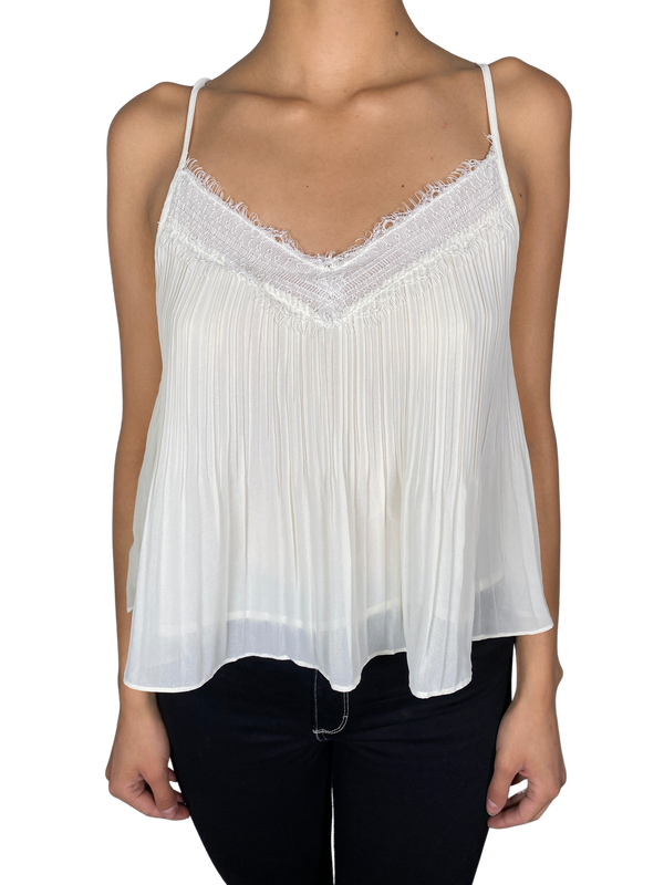 Top Crema Plisado