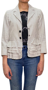 Blazer Blanco Rayas