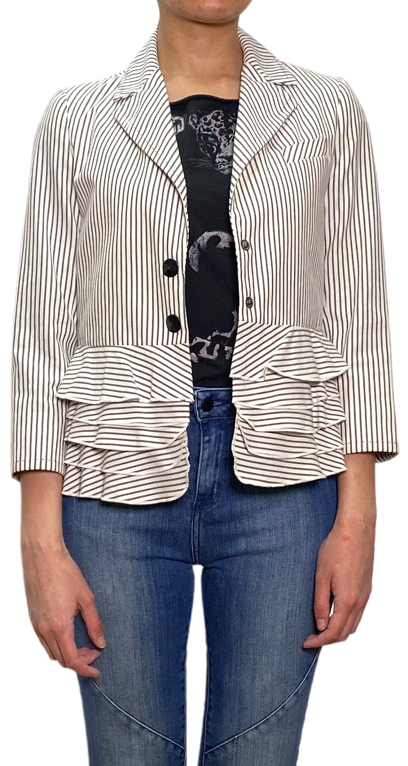 Blazer Blanco Rayas