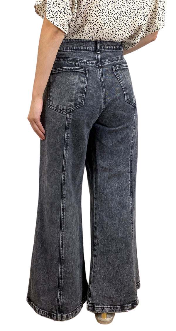 Denim Negro Palazzo