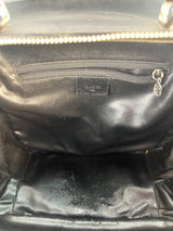 Gucci Black Patent Vanity Lunch Box Top Handle Bag