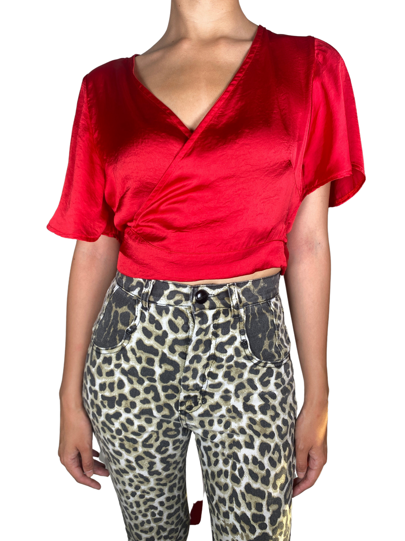 Crop Top Cruzado Rojo