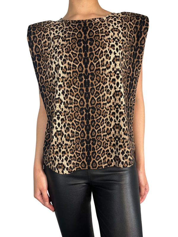 Polera Hombreras Animal Print