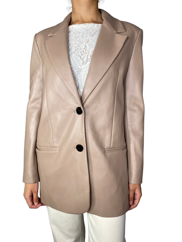 Blazer Beige Cuero Vegano
