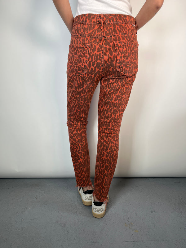 Jeans Animal Print Naranjo