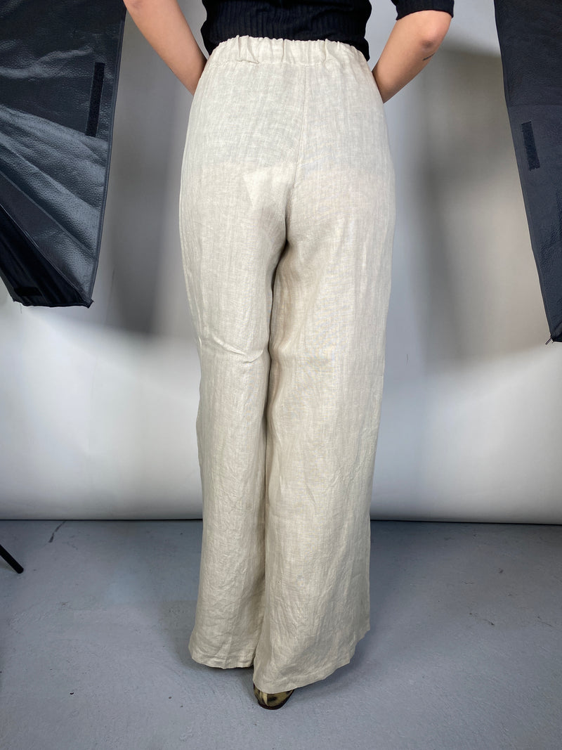 Pantalón de Lino con Capas