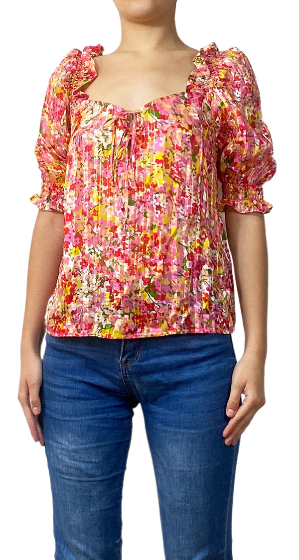 Blusa Seda Flores