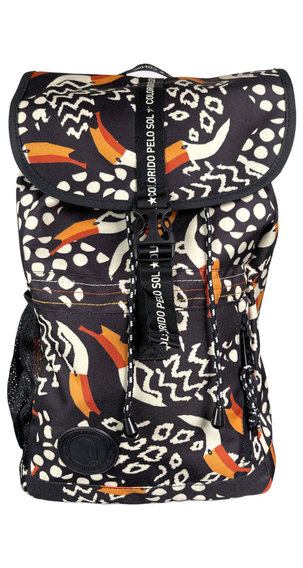 Mochila Negra Estampada