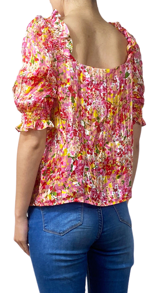 Blusa Seda Flores