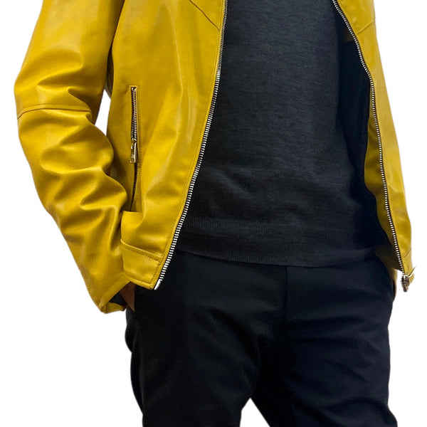 zara chaqueta amarilla hombre