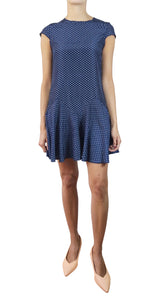 Vestido Azul con Lunares