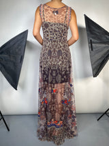 Vestido Traslúcido Bordado