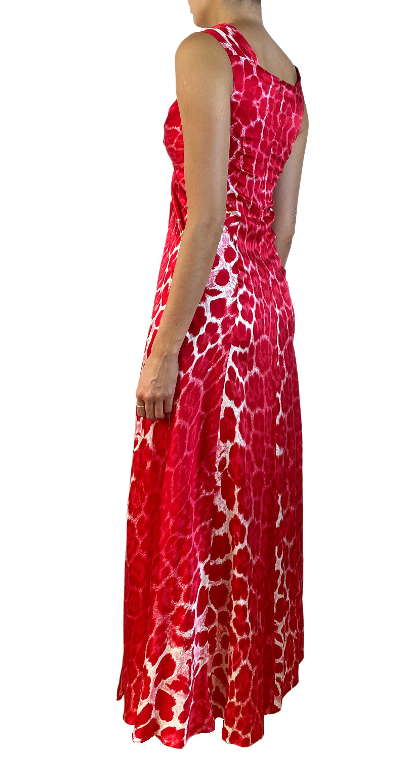 Vestido Rojo Animal Print