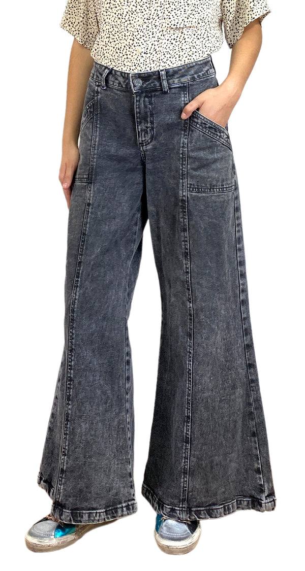 Denim Negro Palazzo