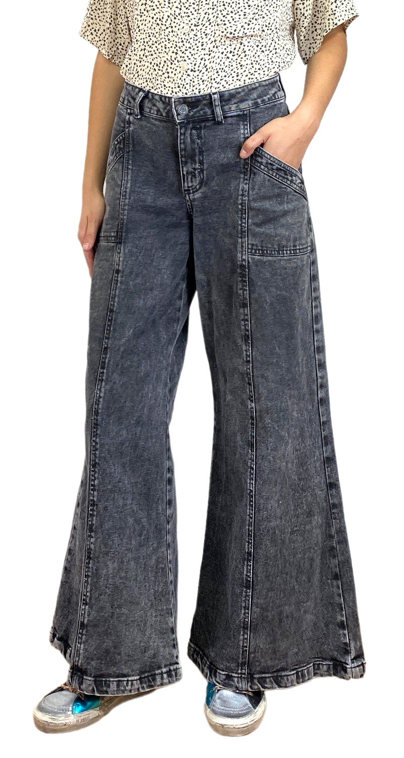 Denim Negro Palazzo