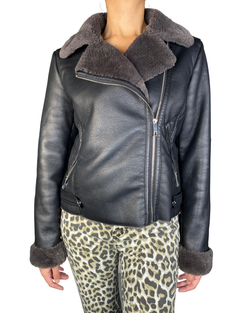 Chaqueta Negra Cuero Vegano