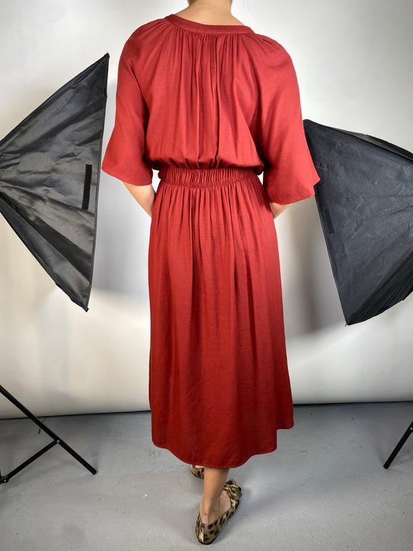 Vestido Camisero Terracota
