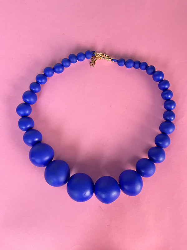 Collar Azul Esferas