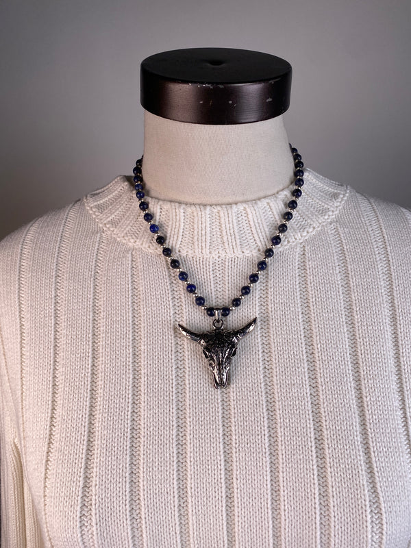 Collar Toro Piedra Lapiz Lazuli