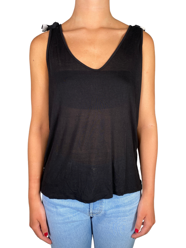 Polera Sin Mangas Lazos