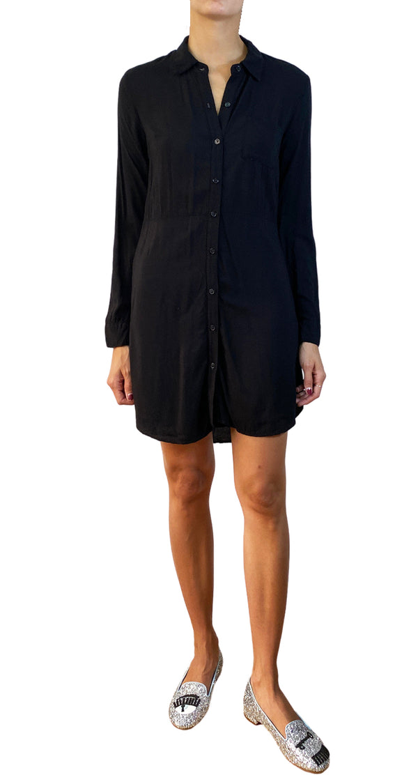Vestido Negro Botones