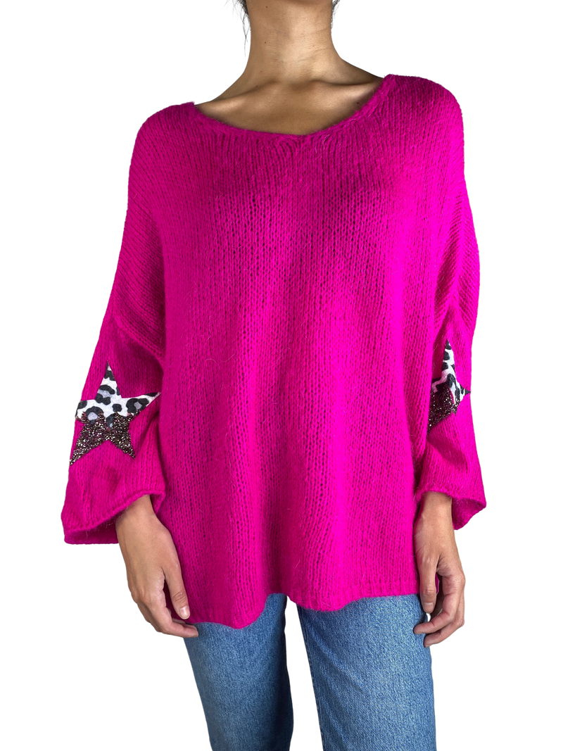 Sweater Stars Fucsia
