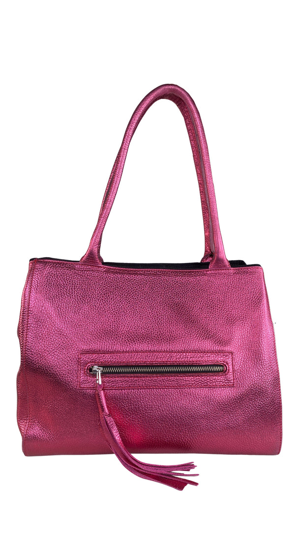 Cartera Fucsia Metalizada