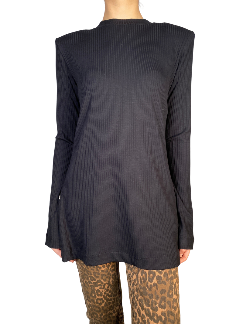 Polera Tejida Con Hombreras