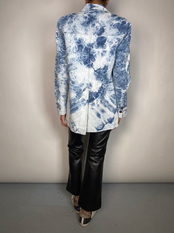 Blazer Denim Tie Dye