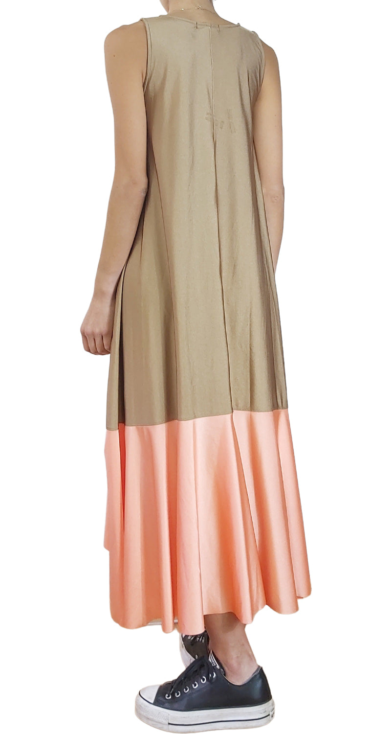 Vestido Beige con Rosado