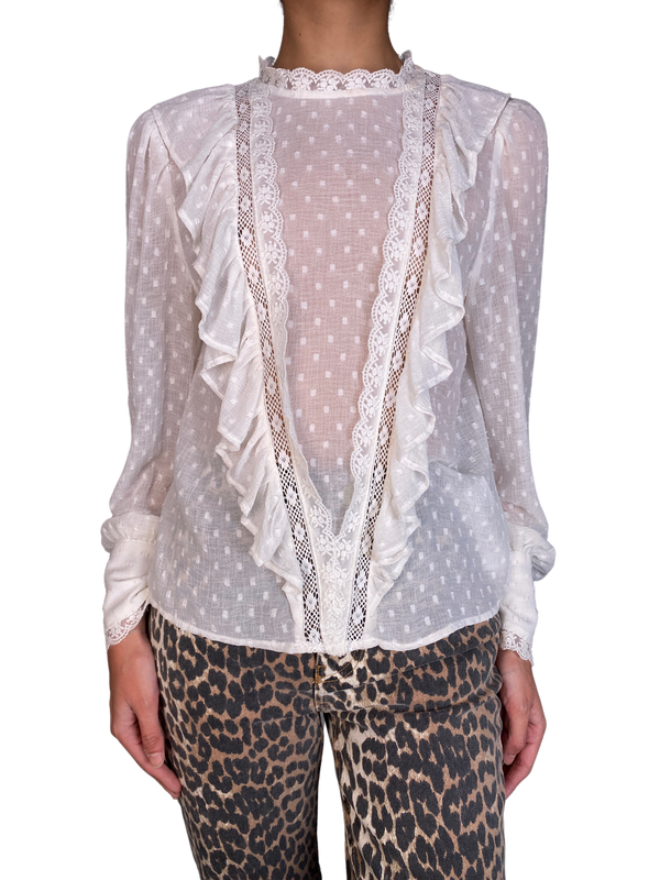 Blusa Traslucida Broderie