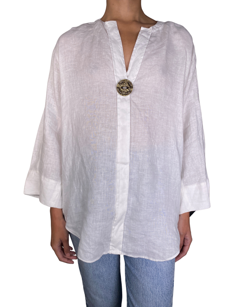 Blusa Lino Blanco