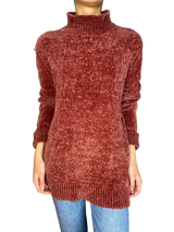 Sweater Velvet Burdeo