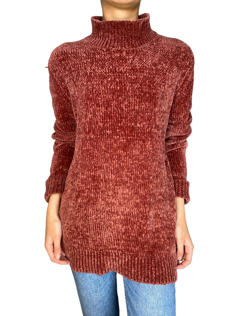 Sweater Velvet Burdeo