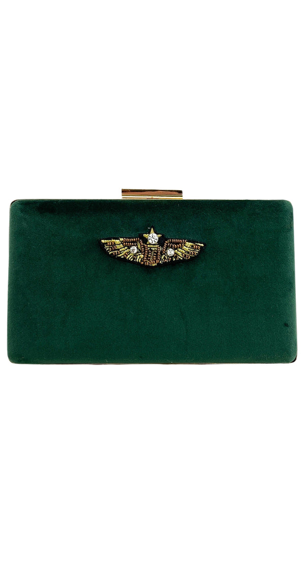 Clutch Velvet Verde