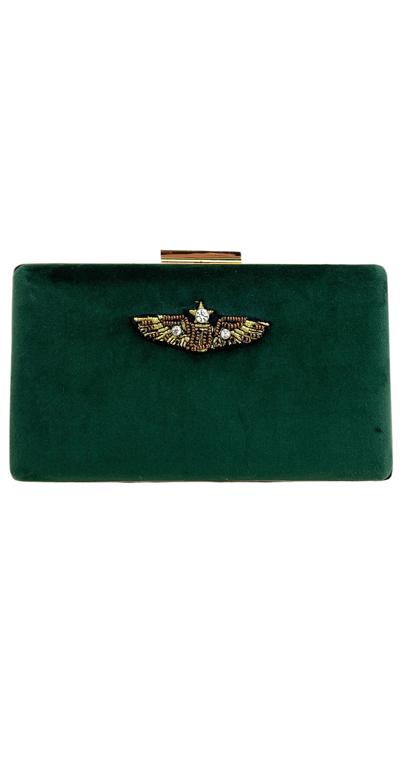 Clutch Velvet Verde