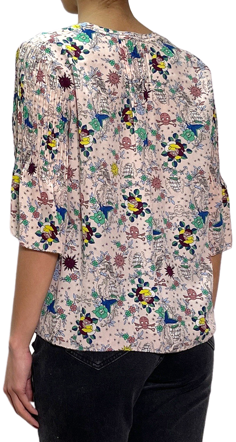 Blusa Seda Estampada