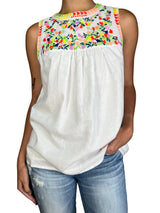 Blusa Lino Bordada