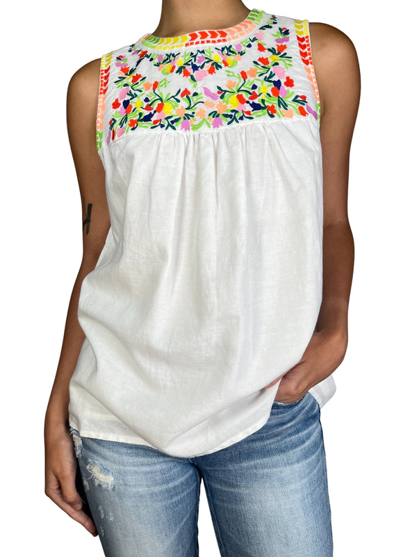 Blusa Lino Bordada