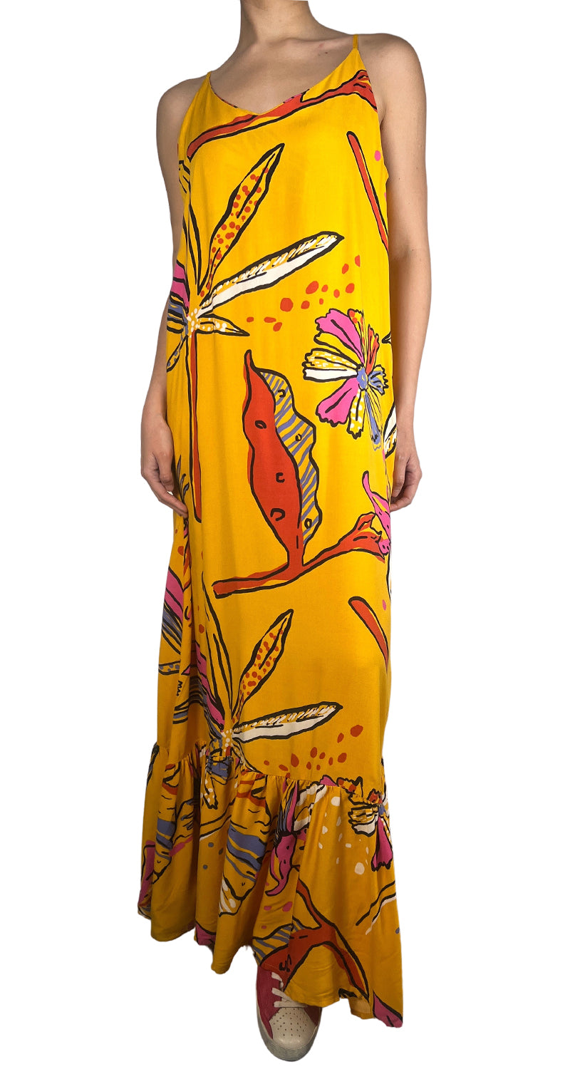 Vestido Amarillo Flores