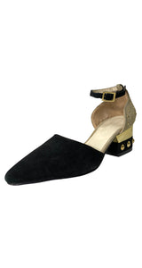 Zapato Tachas Doradas